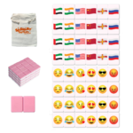 2 Players Mahjong match Block Set, Mahjong match Tile Game with 49 Premium Tiles(30mm) Animal and Food Pattern, Portable Mahjongg Set with A drawstring Bag - Image 7