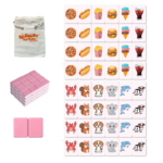 2 Players Mahjong match Block Set, Mahjong match Tile Game with 49 Premium Tiles(30mm) Animal and Food Pattern, Portable Mahjongg Set with A drawstring Bag - Image 6