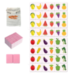 2 Players Mahjong match Block Set, Mahjong match Tile Game with 49 Premium Tiles(30mm) Animal and Food Pattern, Portable Mahjongg Set with A drawstring Bag - Image 5