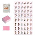 2 Players Mahjong match Block Set, Mahjong match Tile Game with 49 Premium Tiles(30mm) Animal and Food Pattern, Portable Mahjongg Set with A drawstring Bag - Image 3